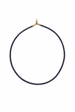 Sapphire Beads Strand  3-3.5mm Stainless Steel Necklace
