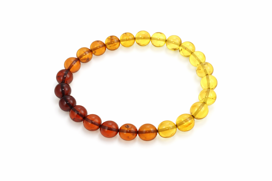 Amber multicolour 7mm bracelet diameter-16cm