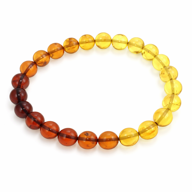 Amber multicolour 7mm bracelet diameter-16cm
