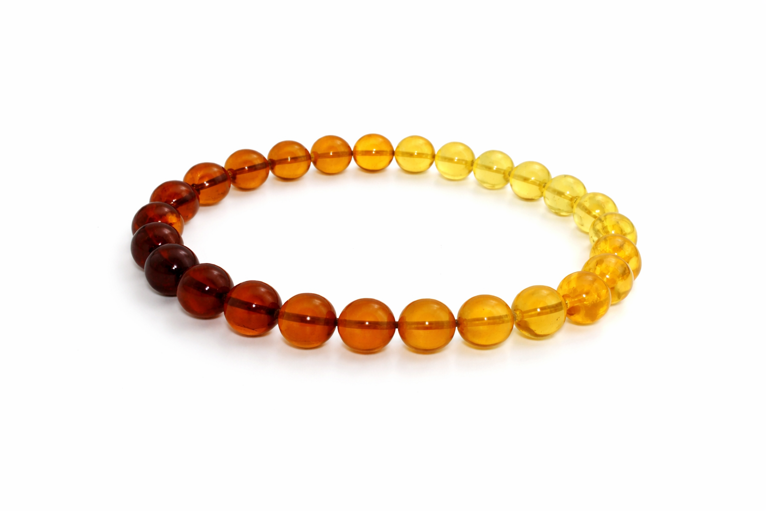 Amber multicolour 7mm bracelet diameter-16cm