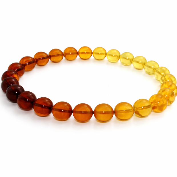 Amber multicolour 7mm bracelet diameter-16cm