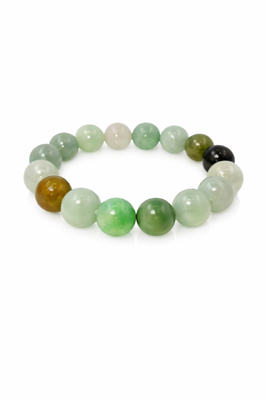 A grade jade mix colour 13-13.5mm bracelet Diameter-15cm