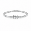 Moissanite 4mm Round Tennis 925 Silver Bracelet