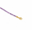 Amethyst Faceted 3-3.5mm With Stainless Steel Hook Bracelet