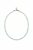 Green Opal Beads Strand 2-2.5mm Stainless Steel Necklace
