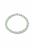 A Grade Jade Green 5.5-6.0mm Beads With 18k 0.049G Beads Elastic Bracelet