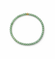 A Grade Jade Green 3.5-4.0mm Beads With 18k 0.049G Beads Elastic Bracelet