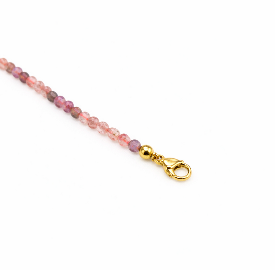Super Seven Faceted 3-3.5mm With Stainless Steel Hook Bracelet