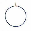 Azurite Malachite Beads Strand  3-3.5mm Stainless Steel Necklace