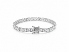 Moissanite 5mm Round Tennis 925 Silver Bracelet