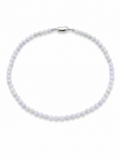 A Grade Light Lavender Jade 6mm Beads Necklace