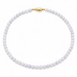 A Grade Light Lavender Jade 6mm Beads Necklace