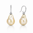 South Sea Pearl Baroque Cubic Zirconia 925 Earring