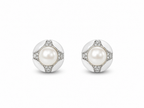 Fresh water pearl 9-10mm with mother of pearl earring and pendant alloy set