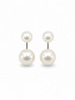 Fresh Water Pearl Double Droop 925 Silver Earring