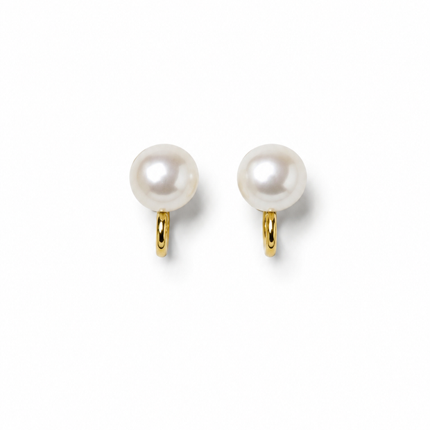 Fresh Water Pearl 11.5-12mm Alloy Clip Earring