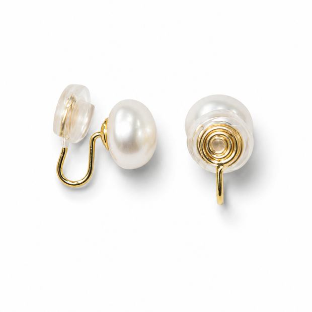Fresh Water Pearl 11.5-12mm Alloy Clip Earring