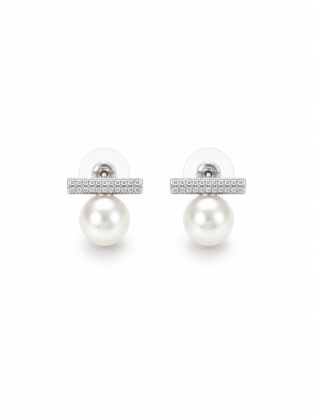 Shell Pearl T Bar Alloy Stud Earring