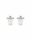 Shell Pearl T Bar Alloy Stud Earring