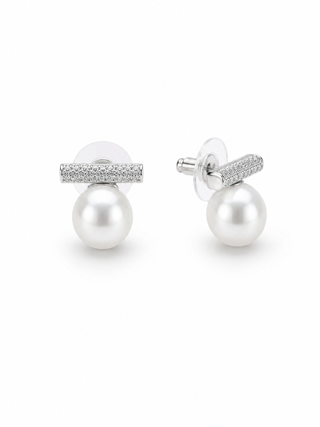 Shell Pearl T Bar Alloy Stud Earring