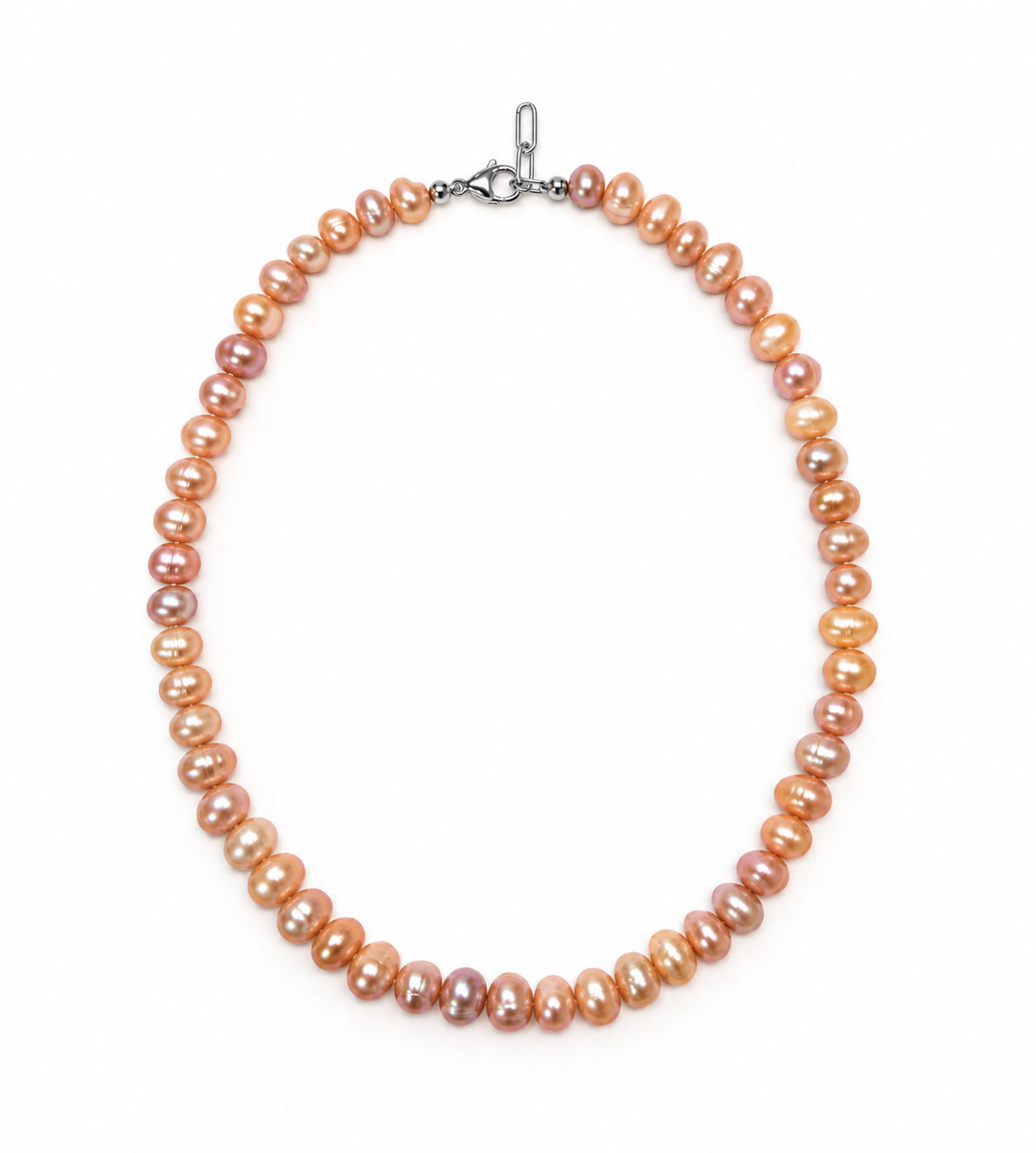Fresh Water Pearl 6.5-7mm Purple Strand Stainless Steel Hook Necklace