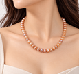 Fresh Water Pearl 6.5-7mm Purple Strand Stainless Steel Hook Necklace