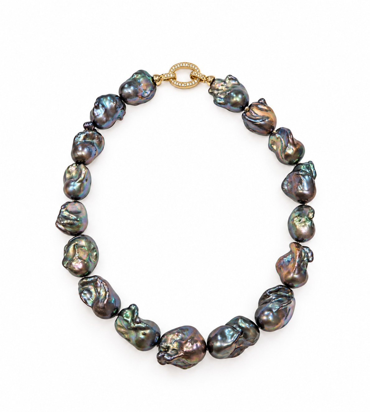 Fresh Water Pearl Baroque 12-14mm Dyed Color Enhanced Necklace