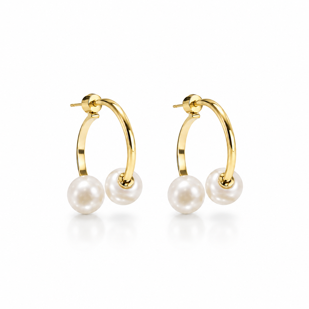Fresh Water Pearl  Stack Zinc Alloy Earring