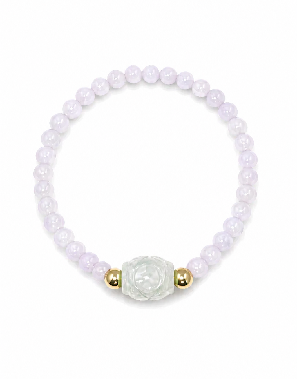 A grade lavender jade 5.5-6mm with barrel a jade stainless steel bracelet barrel  jade-11.5x13cm Diameter-15cm