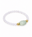 A grade lavender jade 5.5-6mm with barrel a jade stainless steel bracelet barrel  jade-11.5x13cm Diameter-15cm