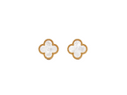 Mother Of Pearl Clover Stainless Steel Earring
