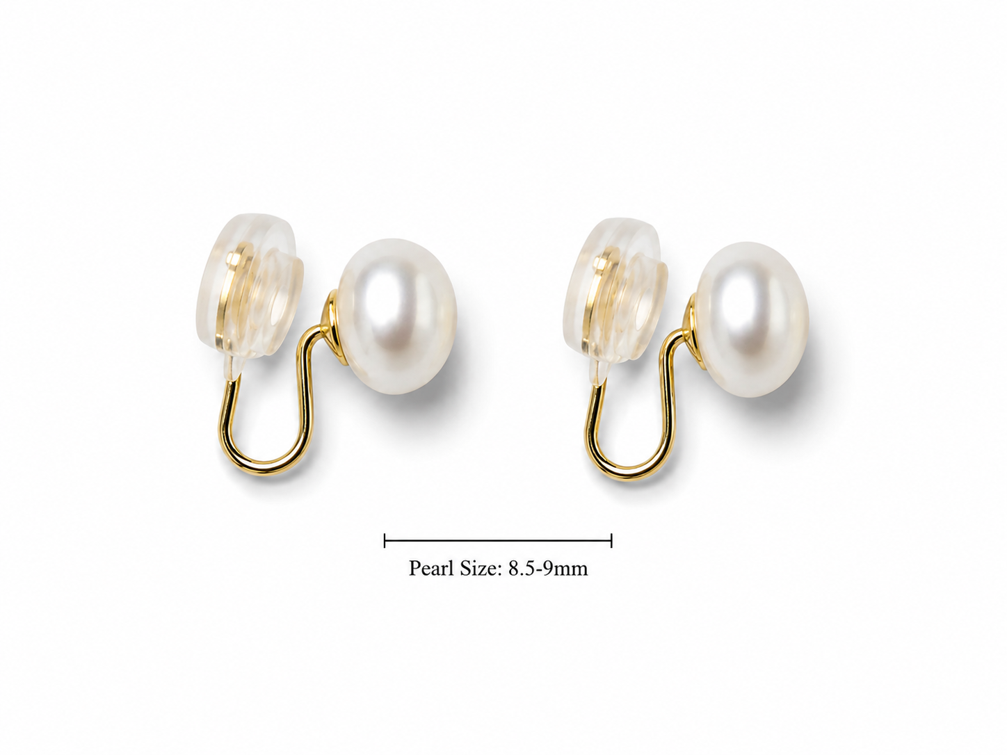 Fresh Water Pearl 8.5-9mm Alloy Clip Earring