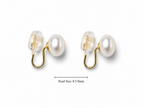 Fresh Water Pearl 8.5-9mm Alloy Clip Earring