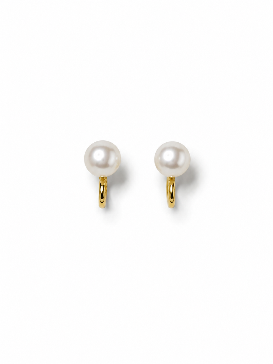 Fresh Water Pearl 8.5-9mm Alloy Clip Earring