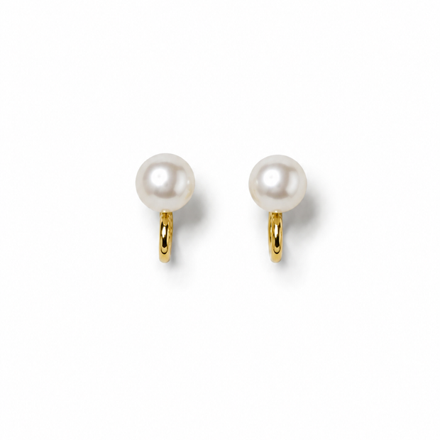 Fresh Water Pearl 8.5-9mm Alloy Clip Earring