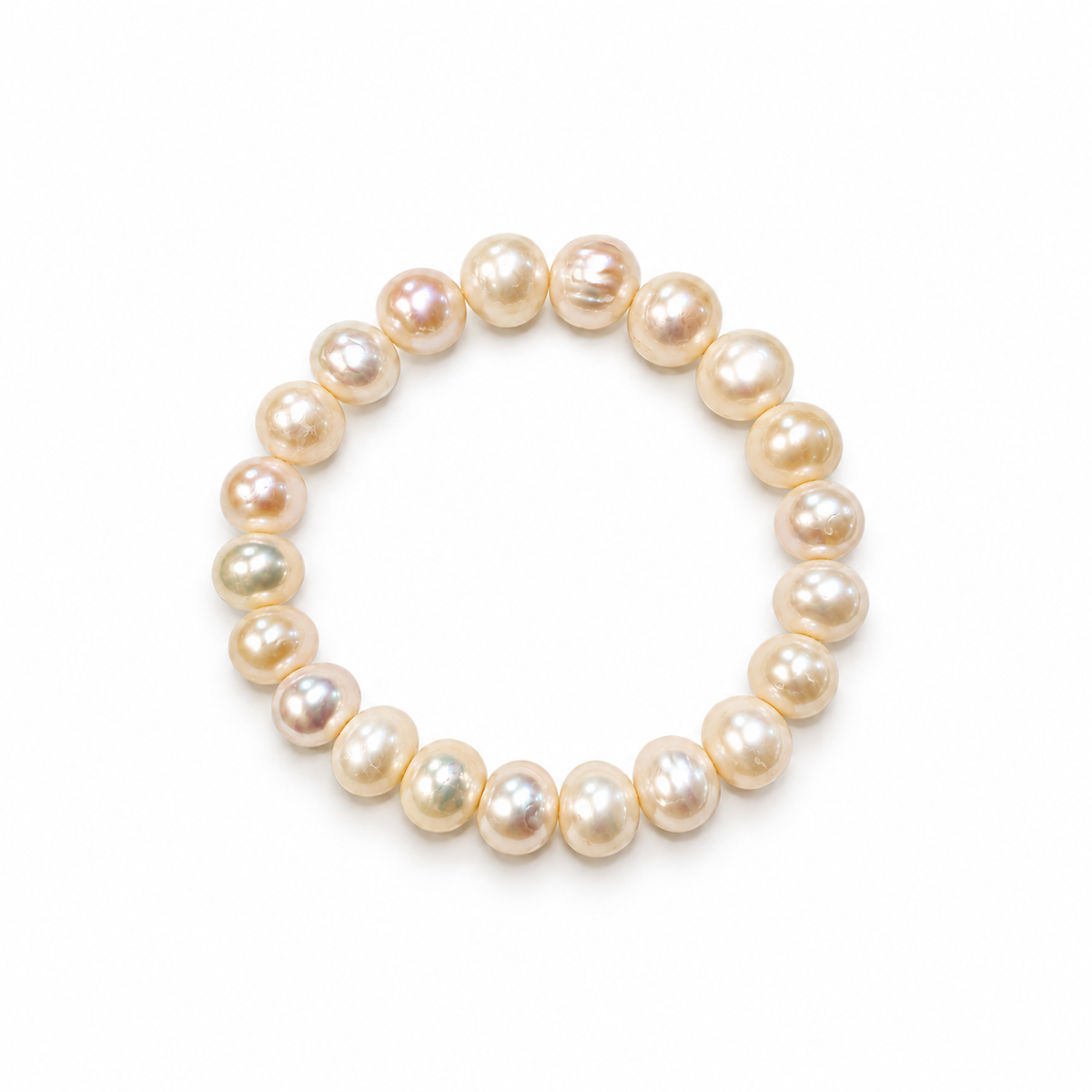 Fresh Water Pearl Potato 9-9.5MM Plain Elastic Bracelet