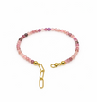 Super Seven Faceted 3-3.5mm With Stainless Steel Hook Bracelet