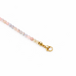 Morganite Faceted 3-3.5mm With Stainless Steel Hook Bracelet
