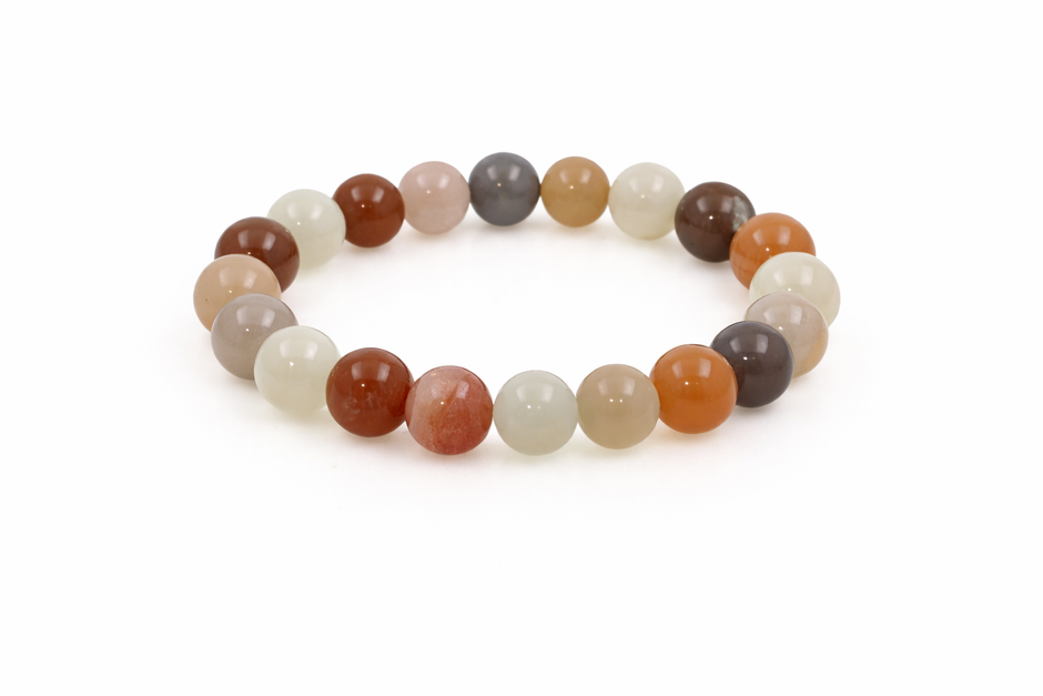 Grey moonstone 12-12.5mm bracelet Diameter-14cm