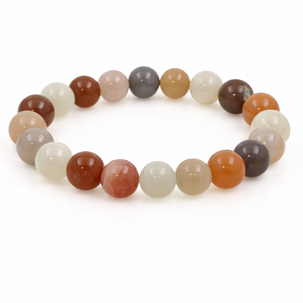 Grey moonstone 12-12.5mm bracelet Diameter-14cm