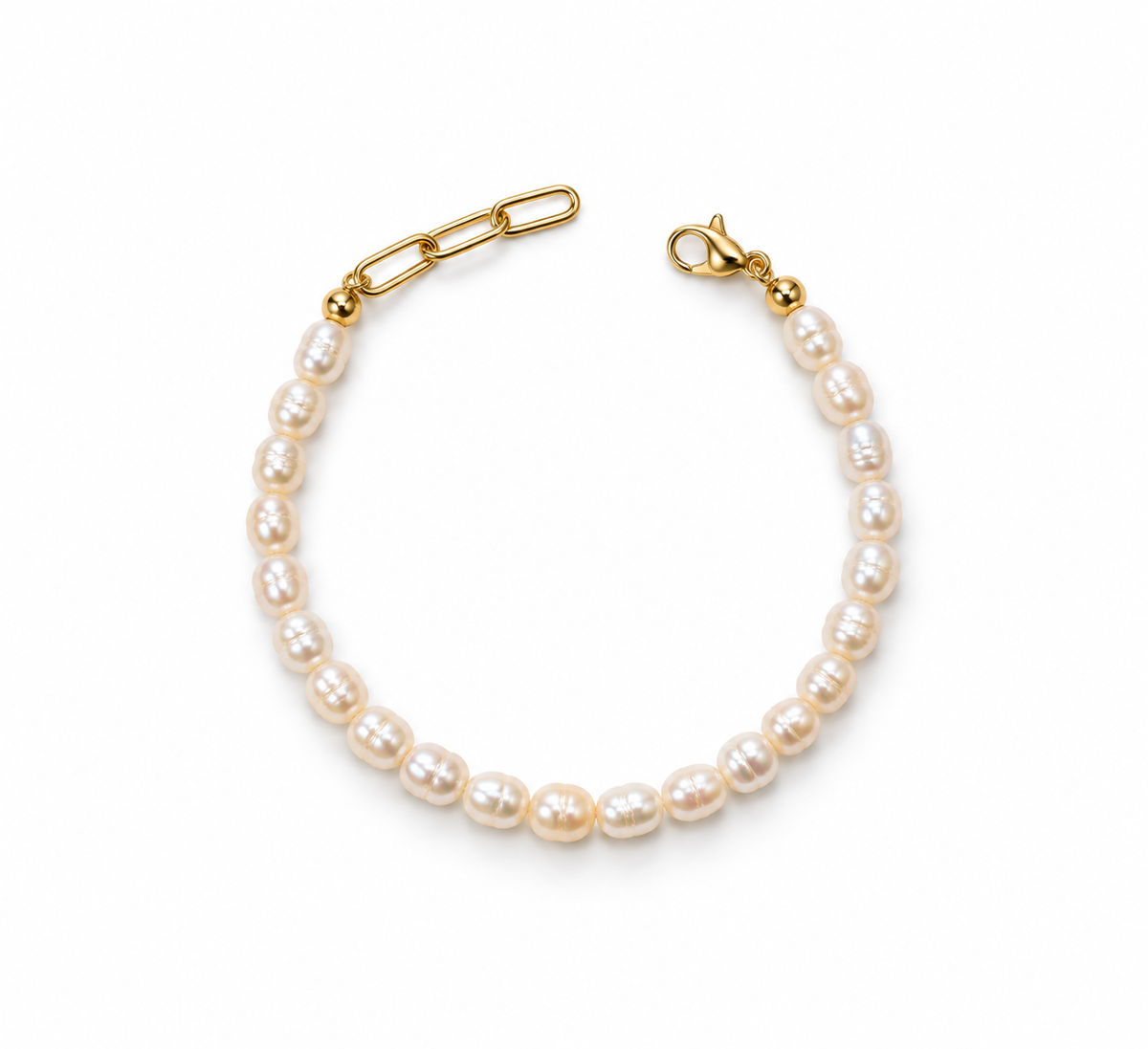 Fresh Water Pearl Rice 4-4.5MM Strand Bracelet