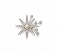 Fresh Water Pearl Zircon Snowflake Brooch