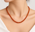 Red Treated Jade 5.5-6mm Strand Necklace