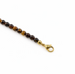 Tiger Eye Round 4.5-5mm With Stainless Steel Hook Bracelet