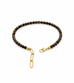 Golden Obsidian Faceted 3-3.5mm With Stainless Steel Hook Bracelet