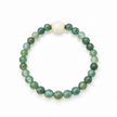 A Grade Green Jade With Nephrite Jade Separator Bracelet