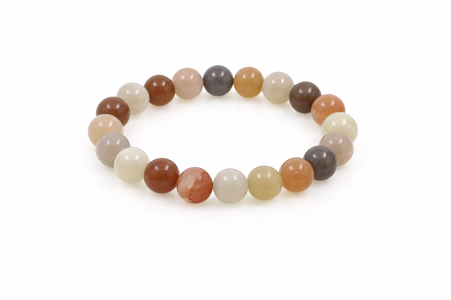Grey moonstone 12-12.5mm bracelet Diameter-14cm