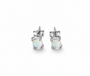 Opal Oval Cabochon 925 silver earring